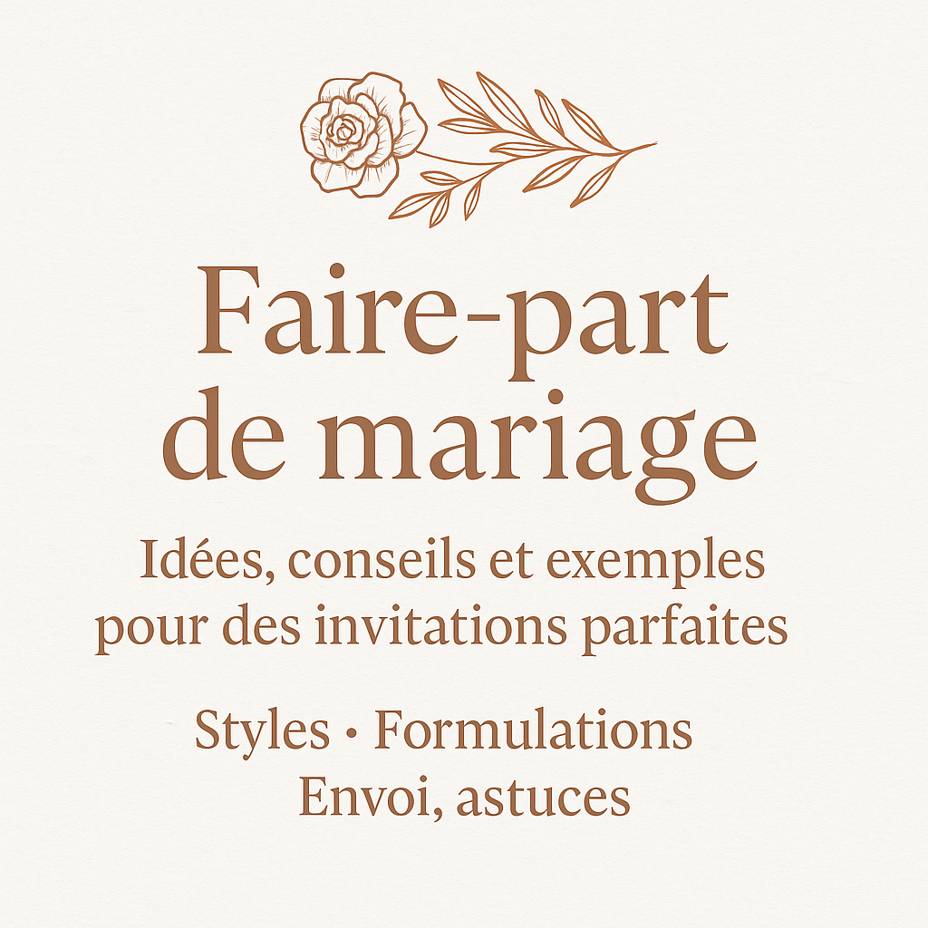 Tout savoir sur le faire part de mariage
