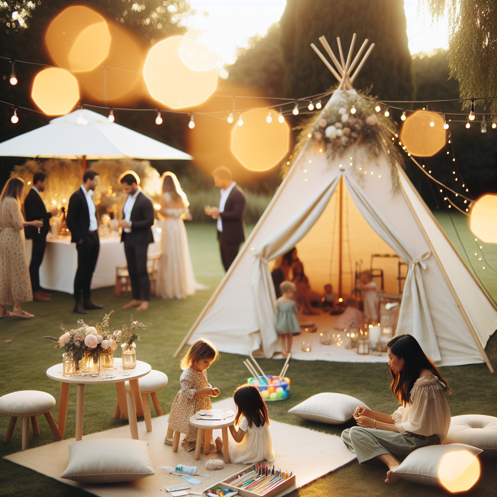 Coin enfants chic pour mariage serein