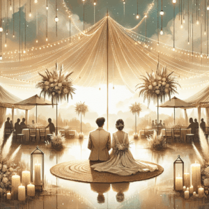 Mariage chic sous tente par météo imprévisible