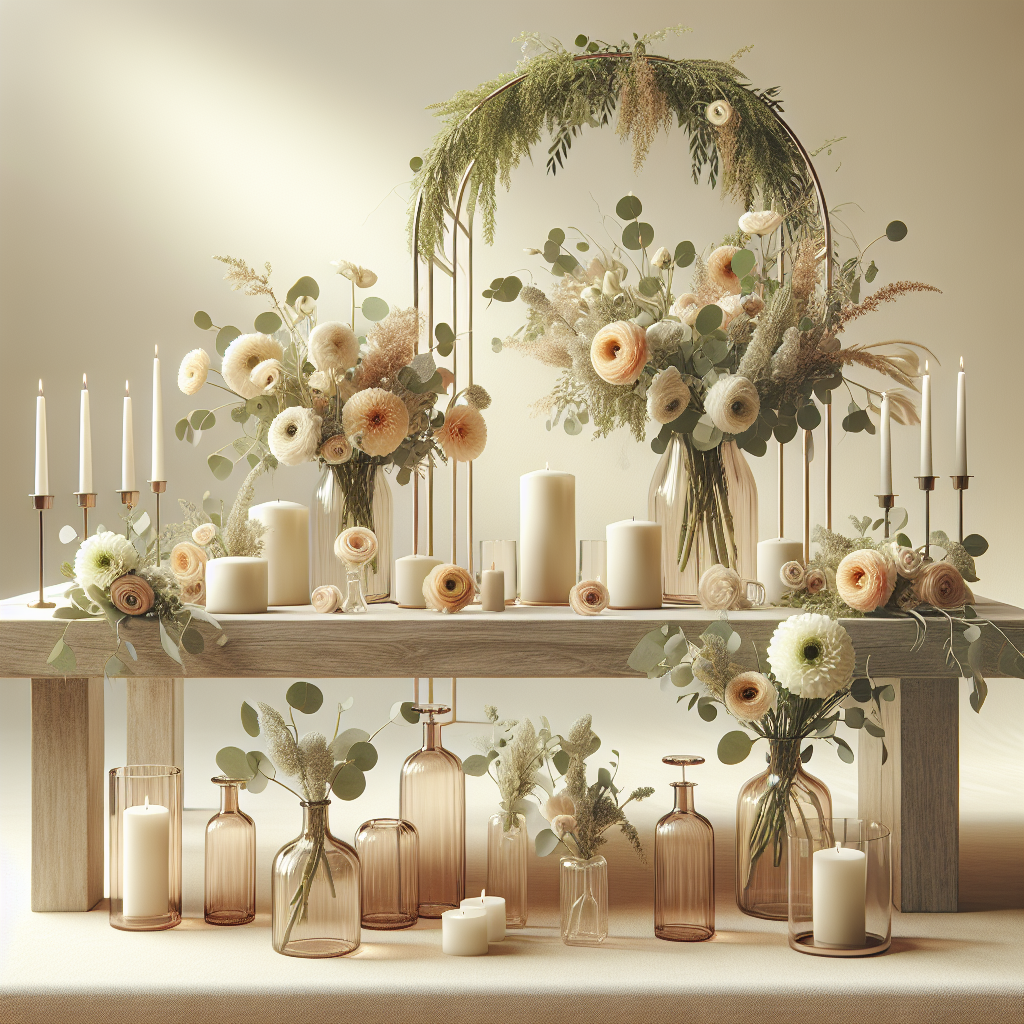 Décoration florale de mariage élégante et budget maîtrisé