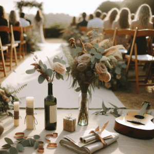 Cérémonie laïque élégante avec rituels et voeux sincères