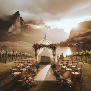 Plan B cérémonie extérieure chic sous tente en Suisse
