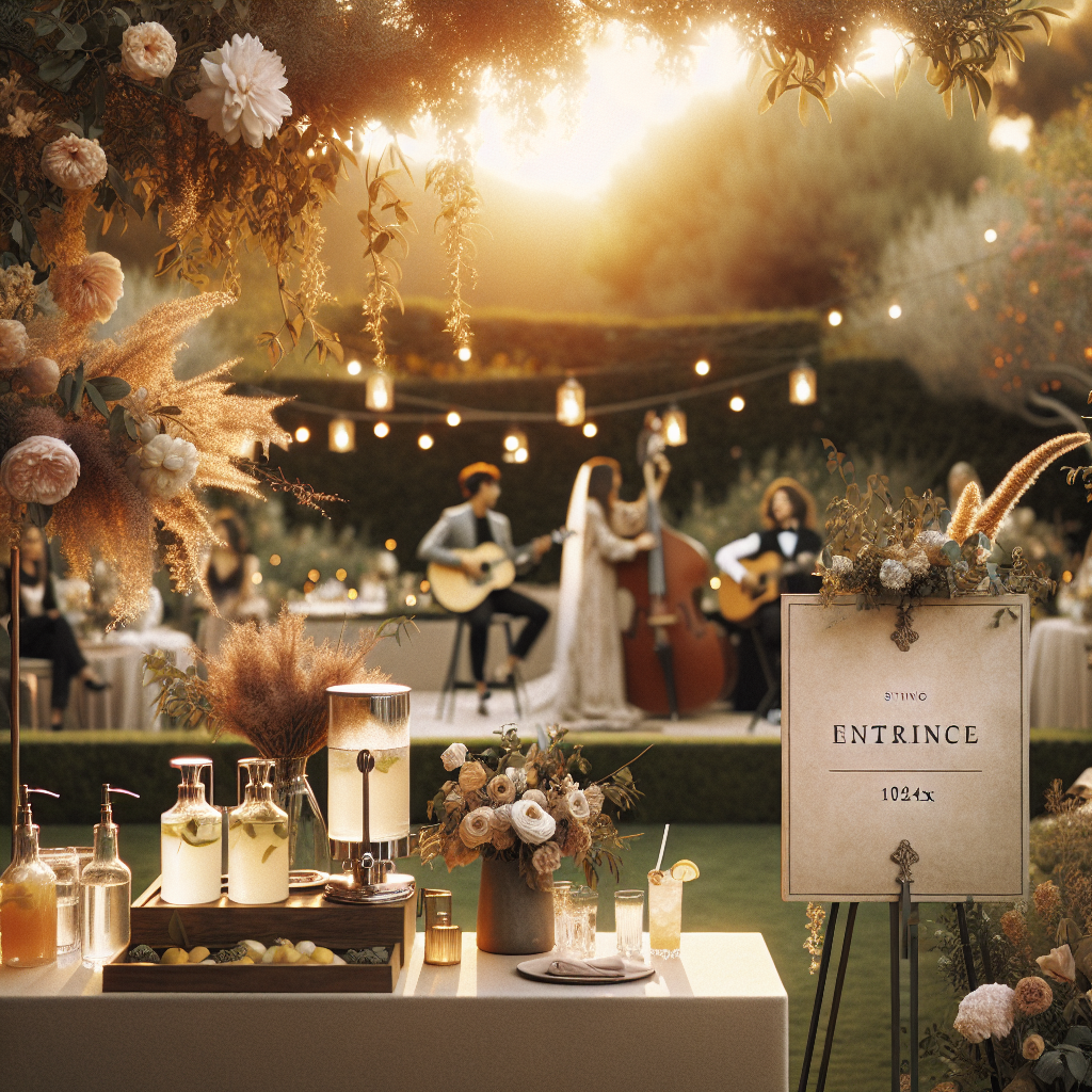 Accueil chaleureux au mariage avec bar à limonades